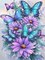 DIY Butterfly Diamond Art Kits for Adults Beginners,Easy Flowers 5D Round Drill Diamond Painting Kits on Canvas,Butterfly and Floral Gem Art Kits for Home Wall Decor 12X16 Inch.